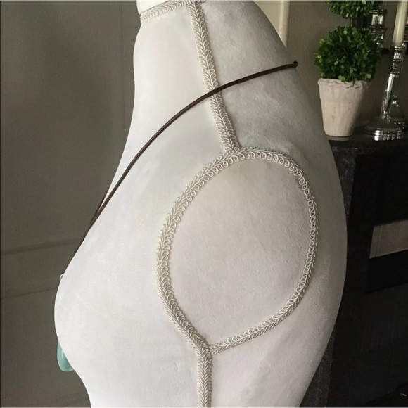 NEW Aqua Teardrop Pendant Statement Drop Necklace Long Wax Cord Mod Resin - Picture 6 of 6